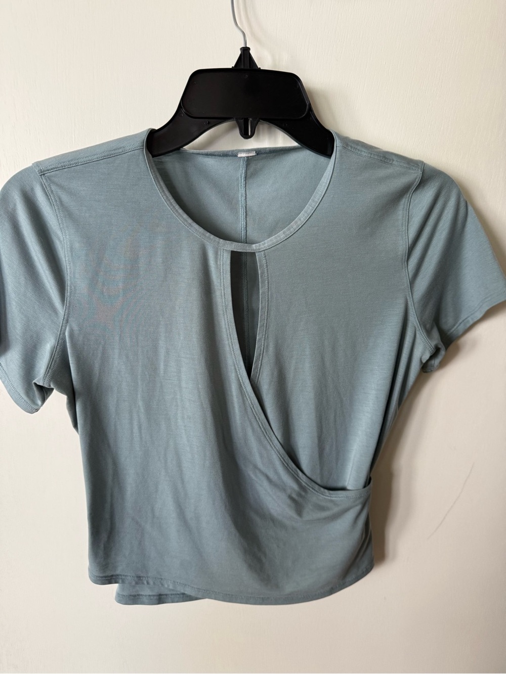 lululemon athletica Dusty Blue Wrap-Front Crop Top